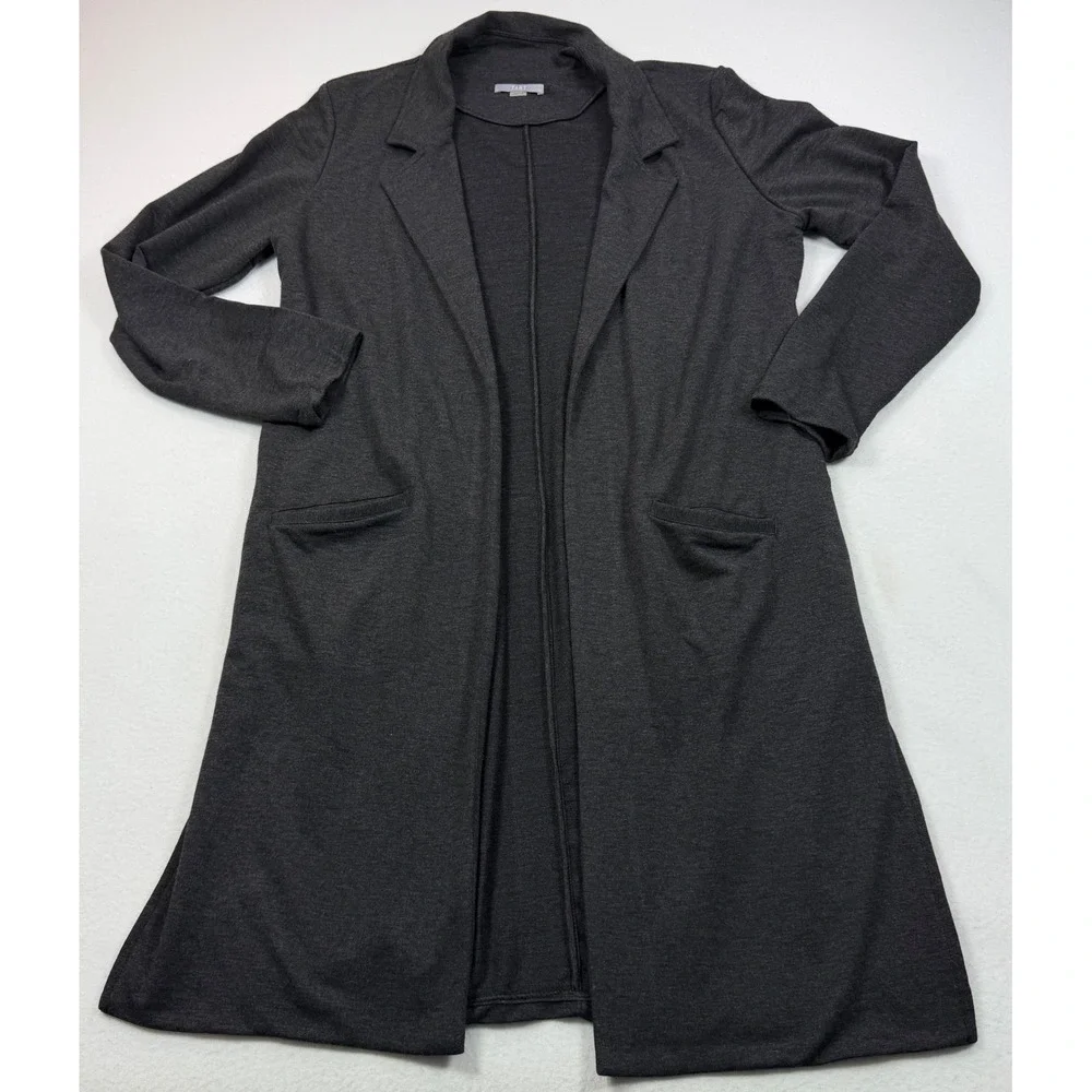 Tart Collections Charcoal Gray Open Front Duster Cardigan Jacket XL T90397V041